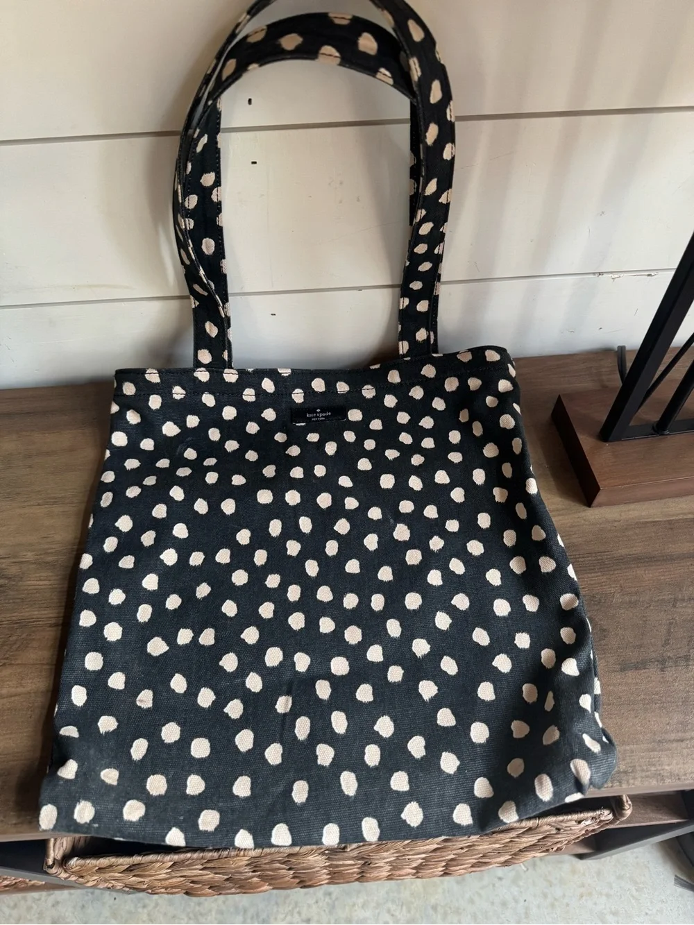 Kate Spade Musical Dots Polka Dot Canvas Tote Bag